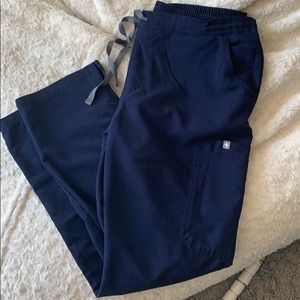 FIGS navy yola skinny scrub pants